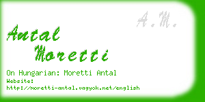 antal moretti business card